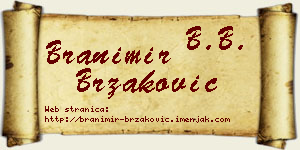 Branimir Brzaković vizit kartica